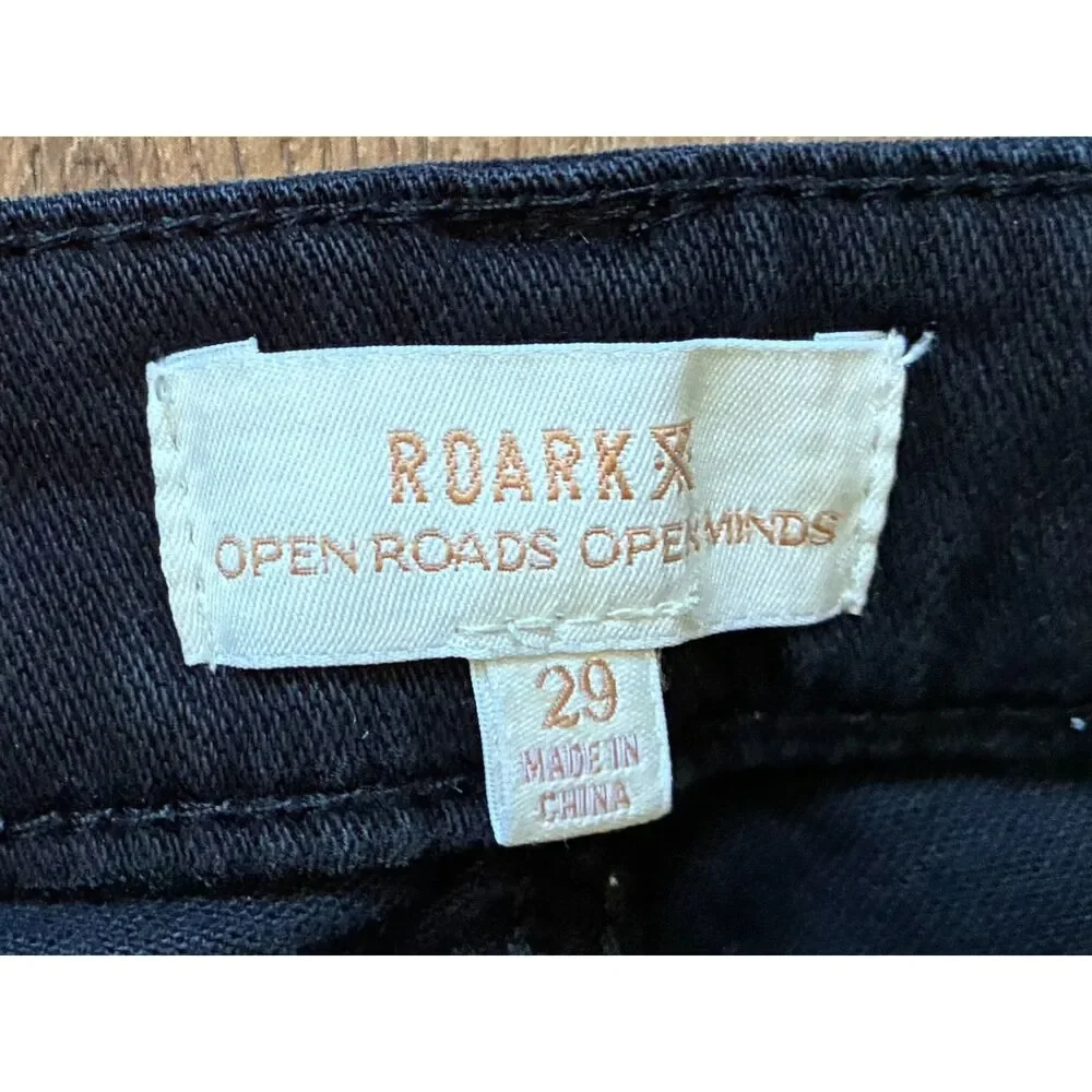 ROARK Black Straight Leg Denim Jeans Pants Trousers  Mens Size 29